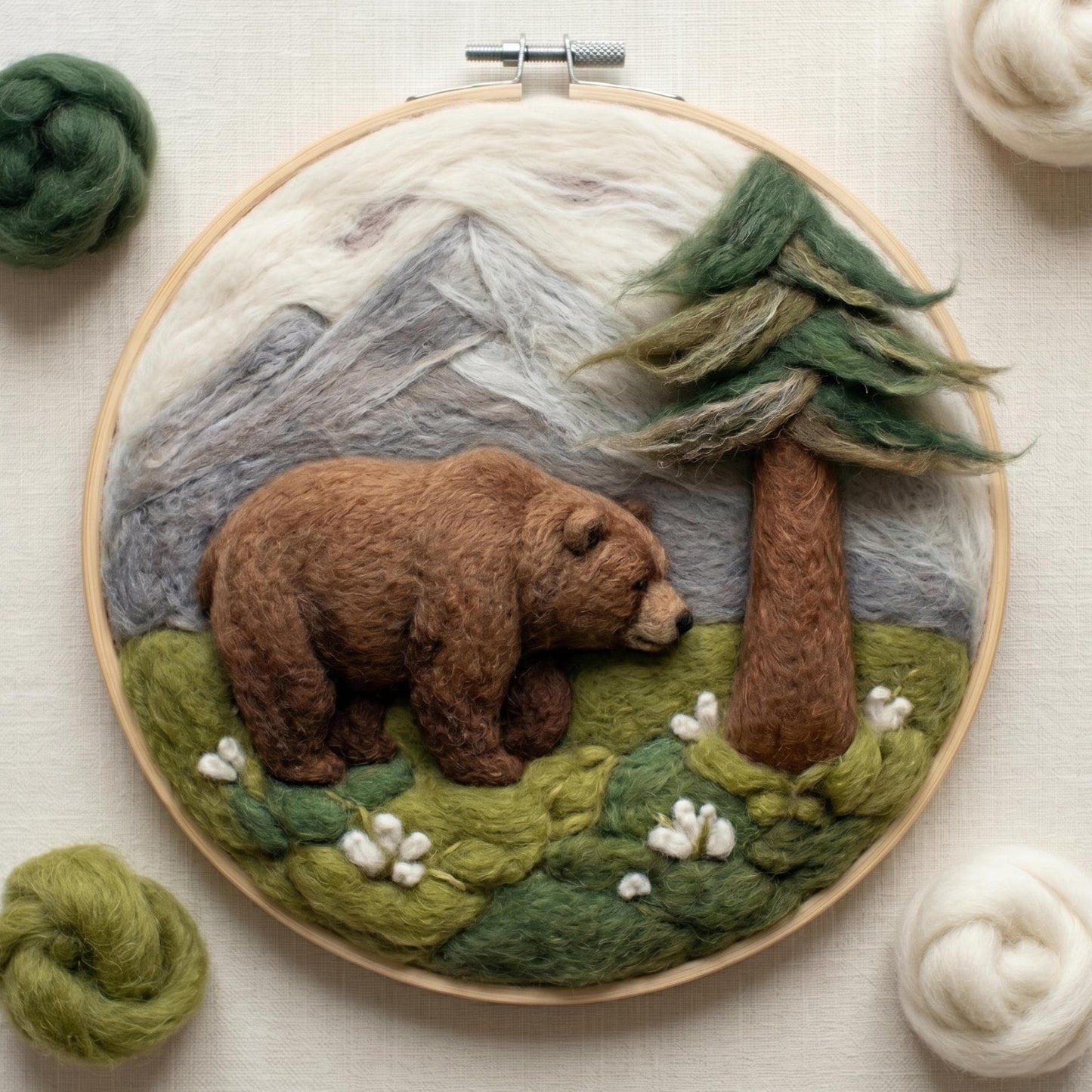 Bear Needle Felting Kit