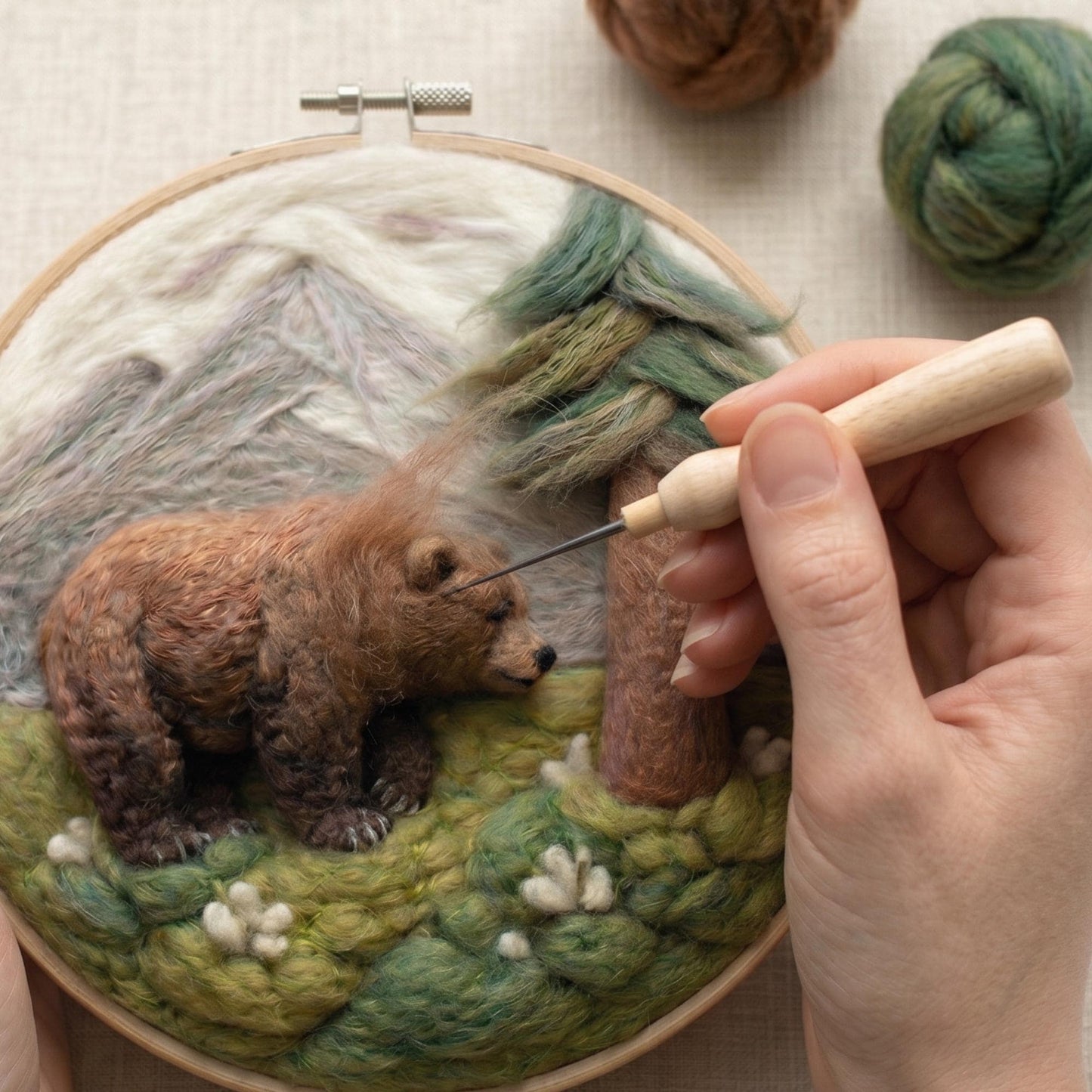 Bear Needle Felting Kit