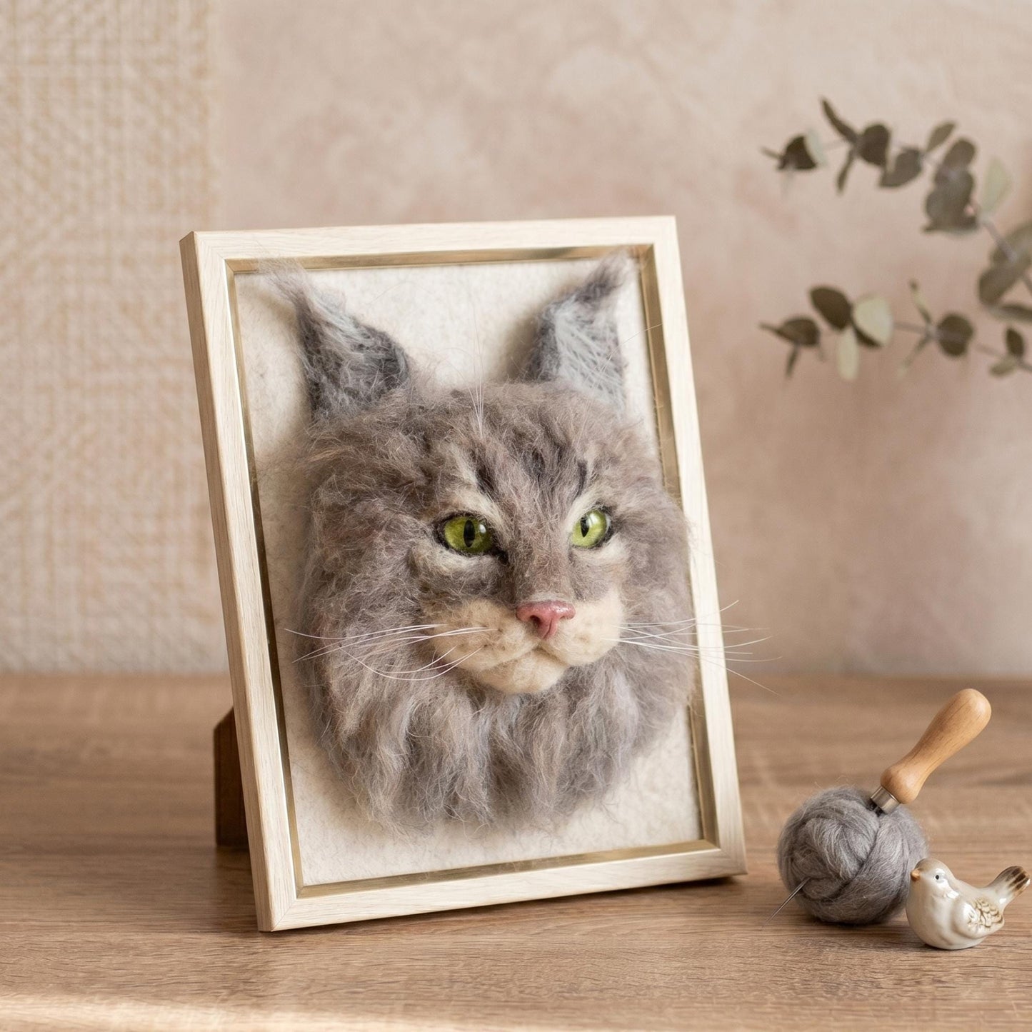 Custom Needle Felted Pet Portrait