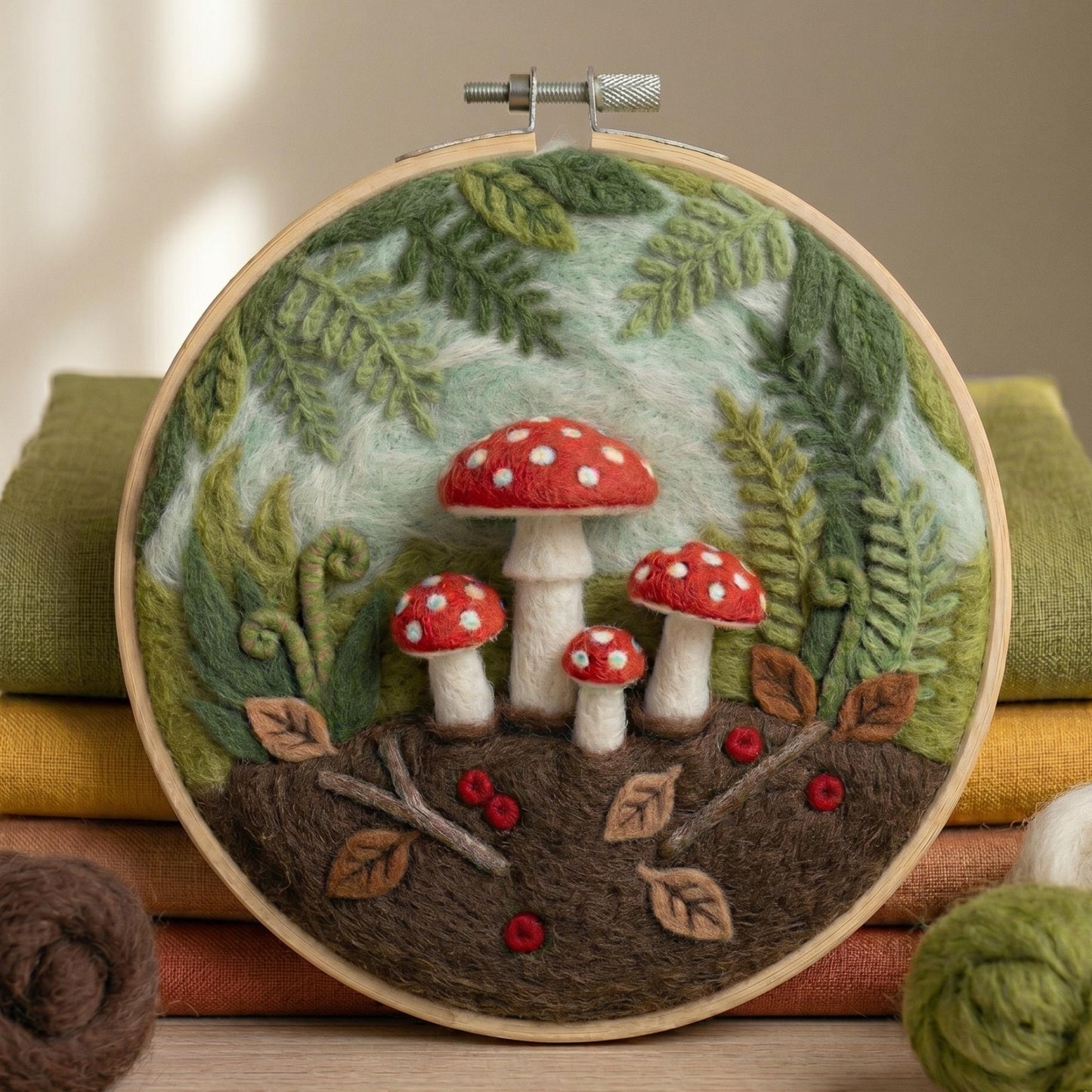 Mushroom Needle Felting Kit