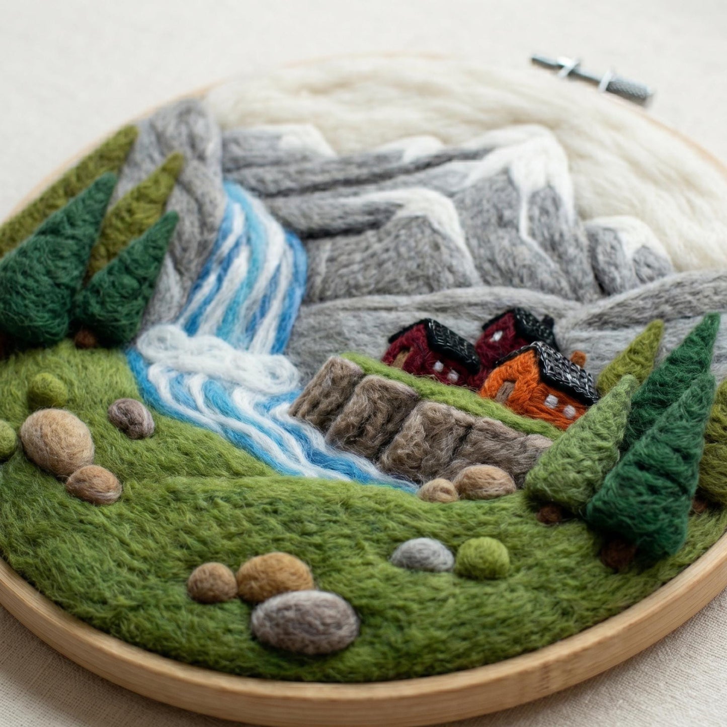 Mountains & Waterfall Needle Felting Kit