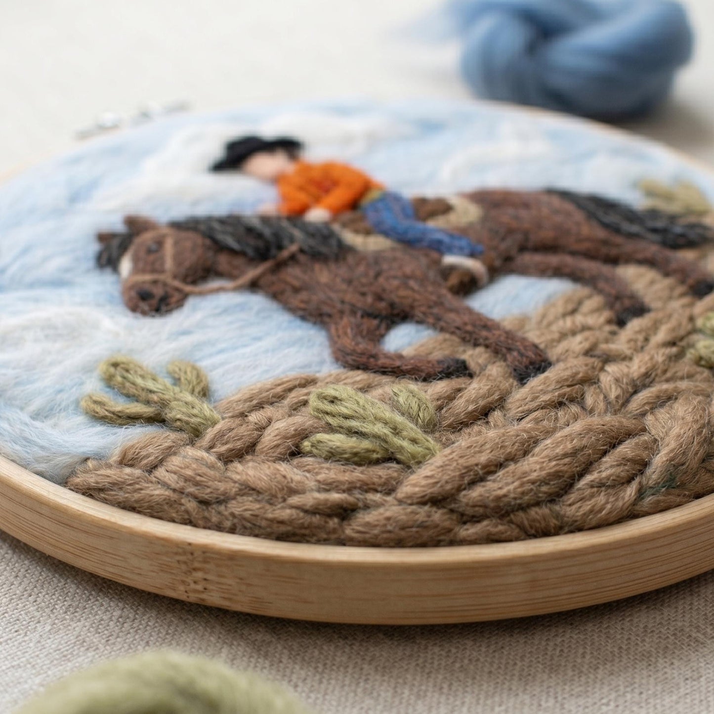 Cowboy on Horseback Needle Felting Kit