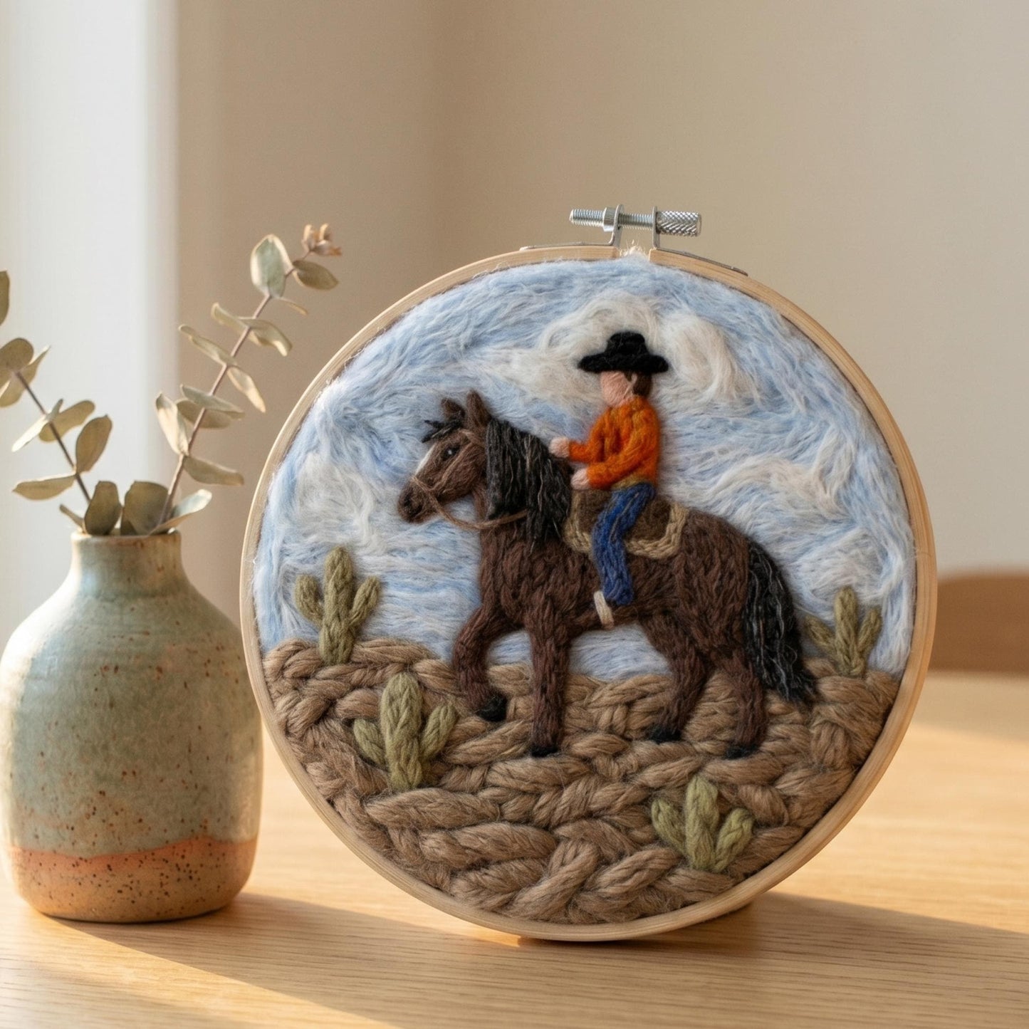 Cowboy on Horseback Needle Felting Kit