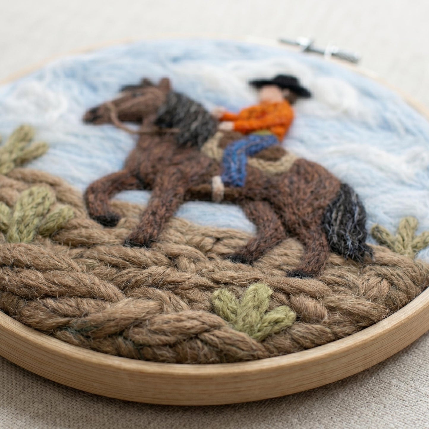 Cowboy on Horseback Needle Felting Kit