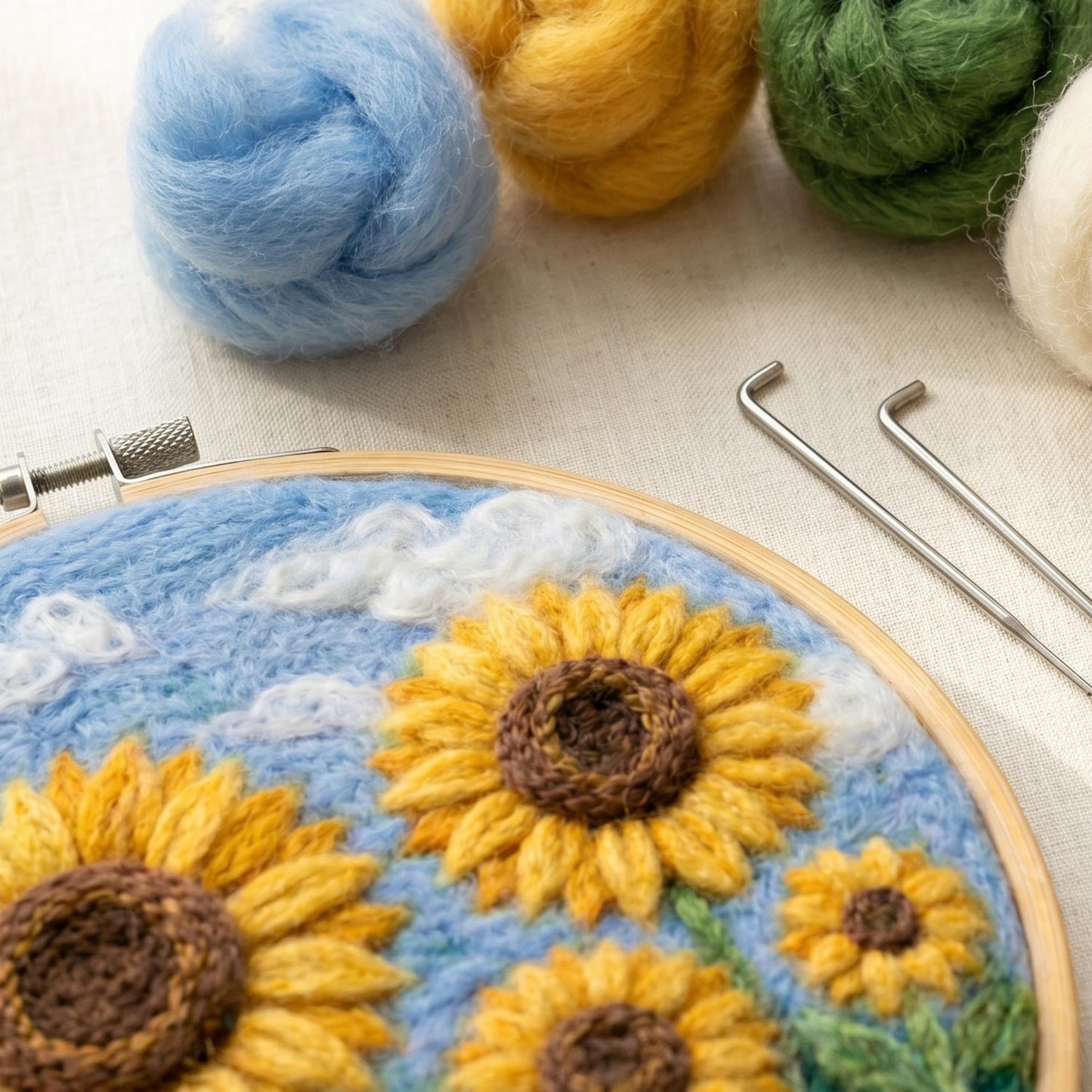 Sunflower Needle Felting Kit