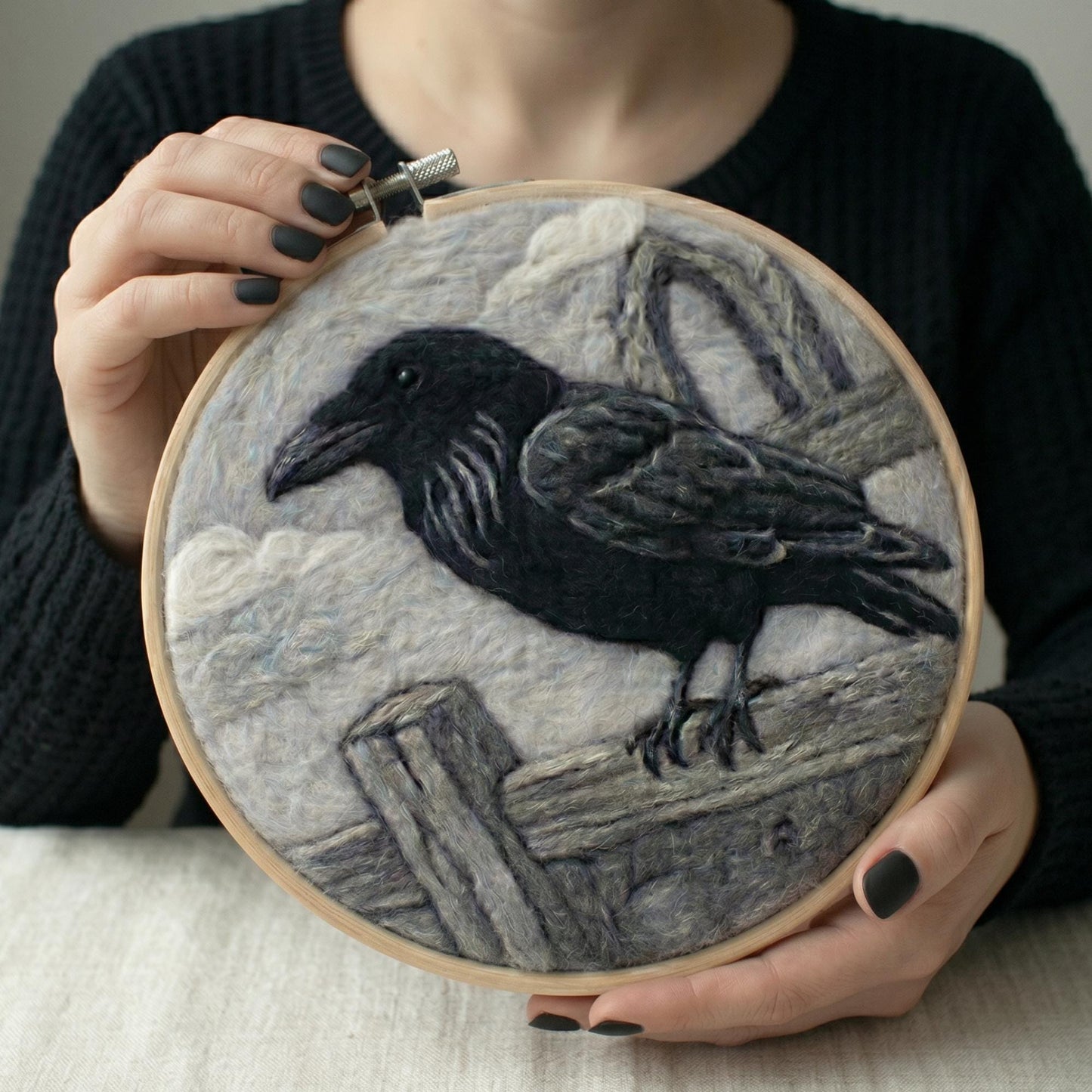 Goth Crow Needle Felting Kit
