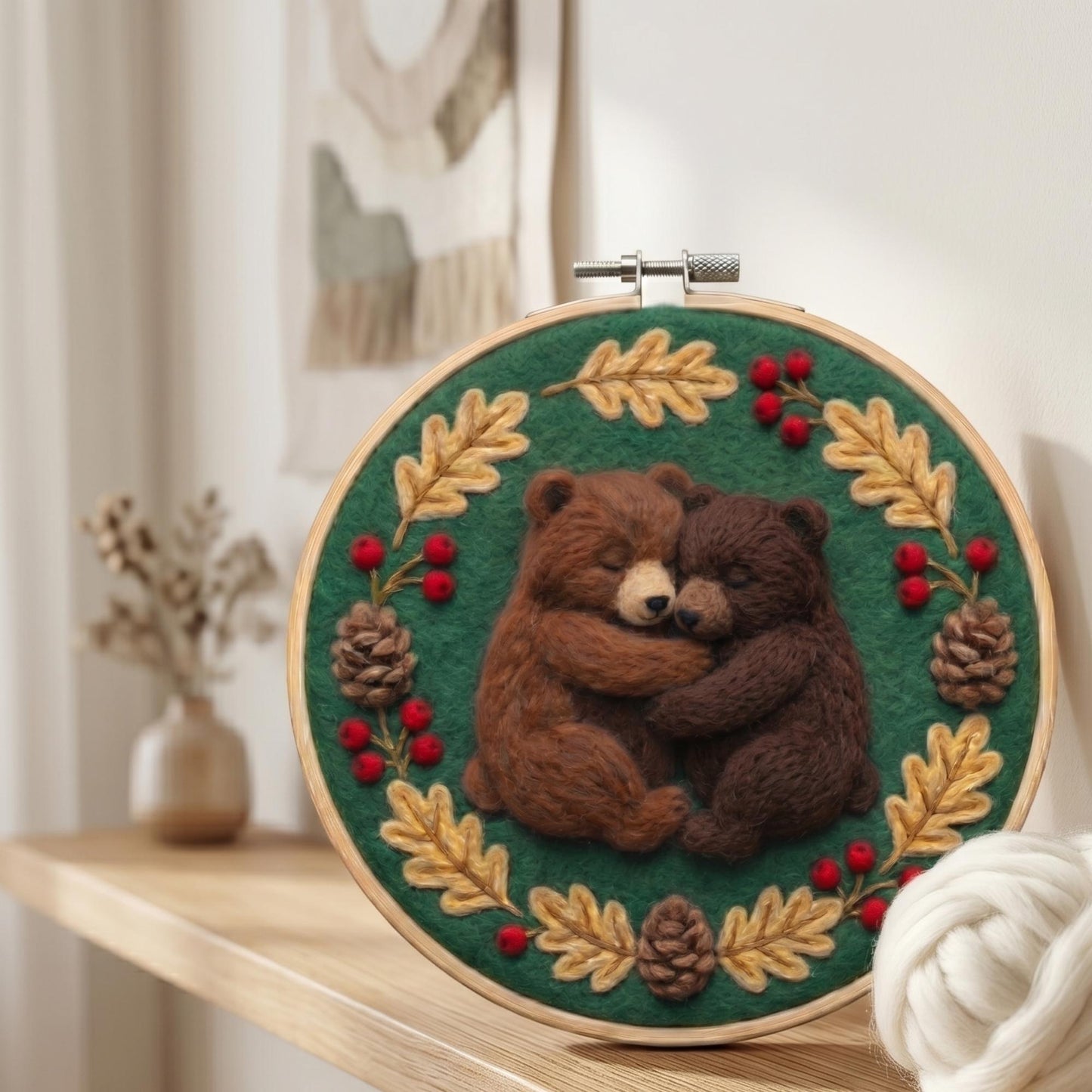 Bear Cubs Needle Felting Kit
