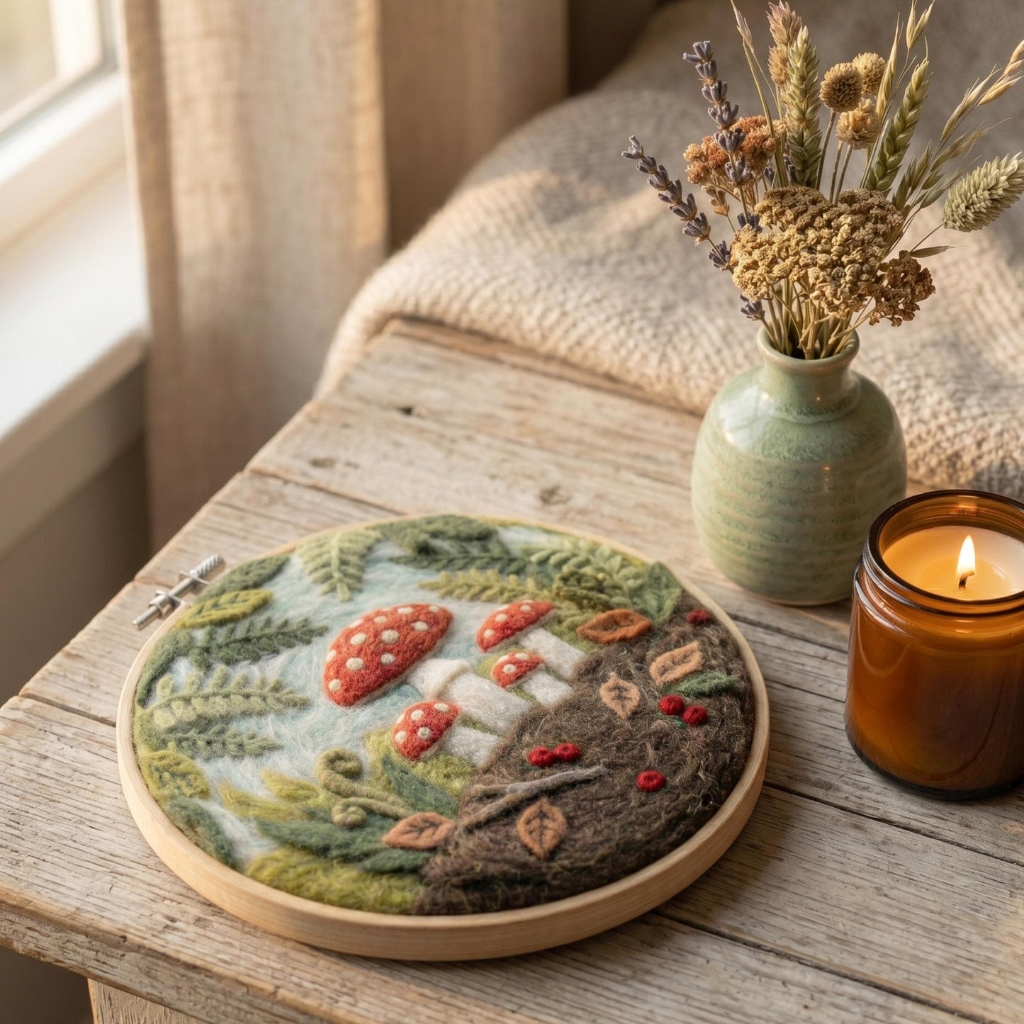 Mushroom Needle Felting Kit