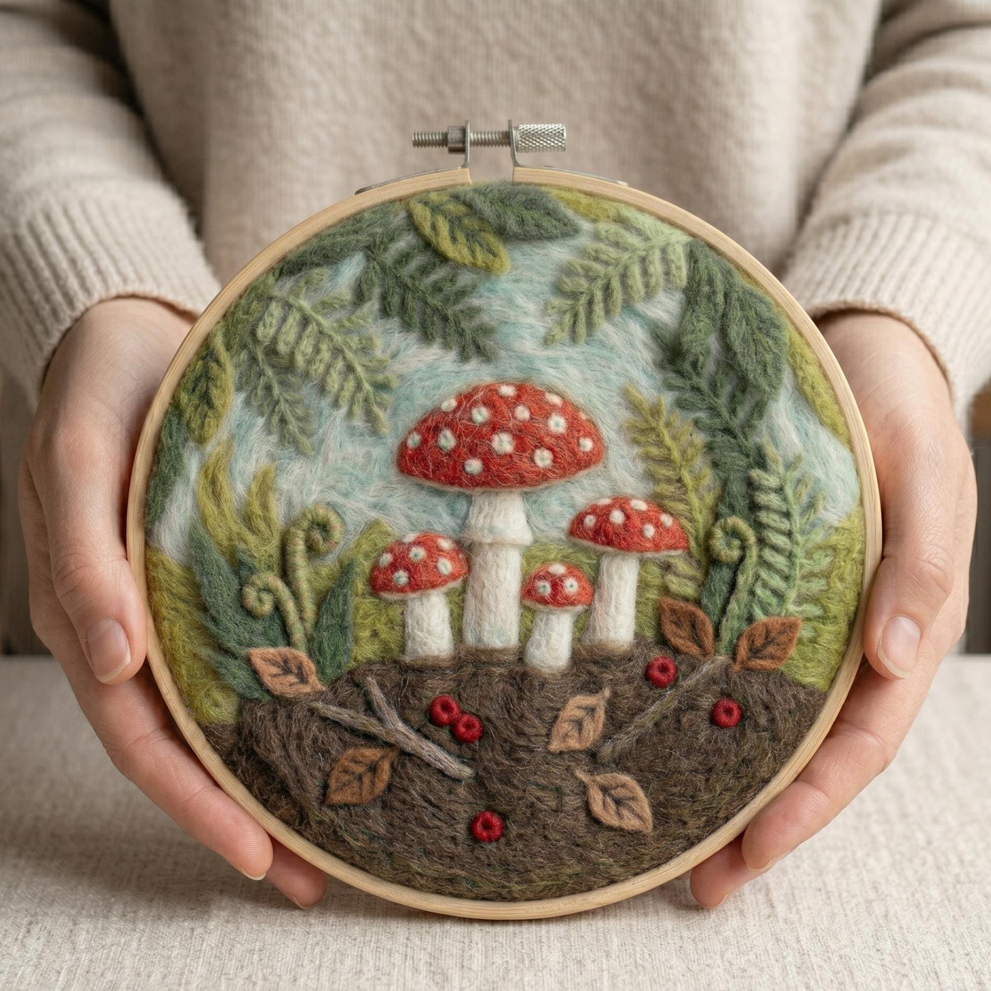 Mushroom Needle Felting Kit