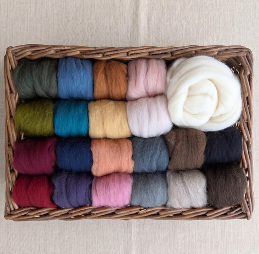 Large Merino Wool Roving Set – 20 Colors