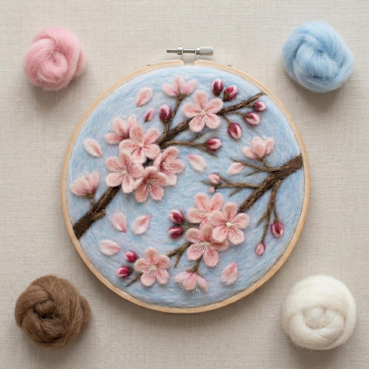 Cherry Blossom Needle Felting Kit