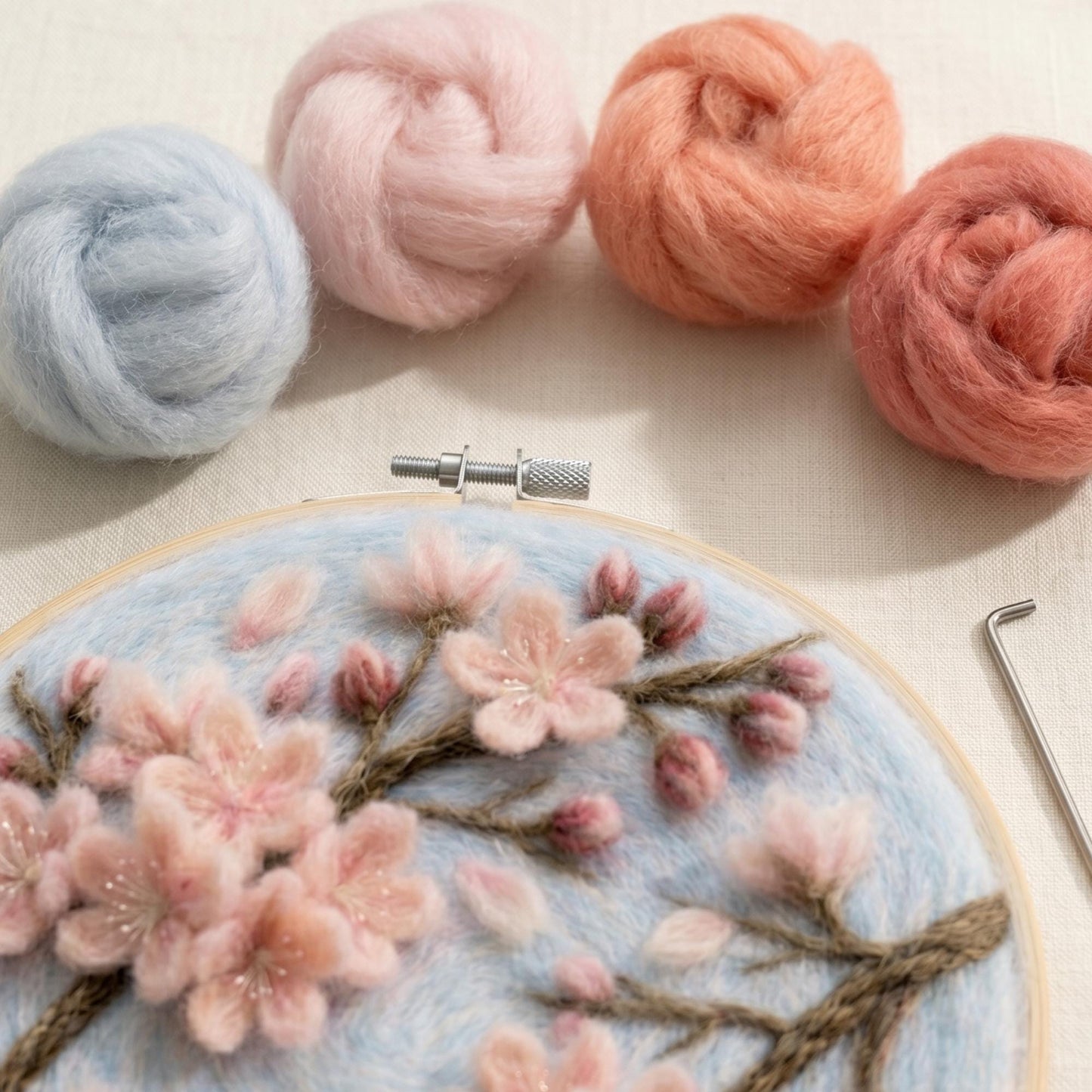 Cherry Blossom Needle Felting Kit
