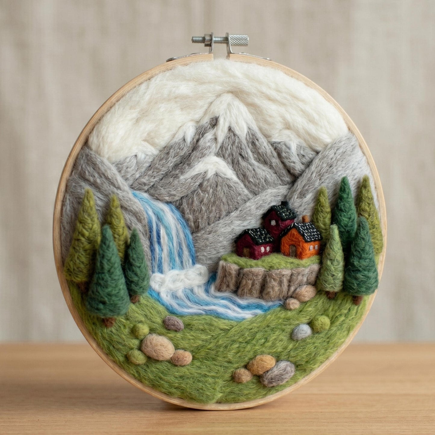 Mountains & Waterfall Needle Felting Kit