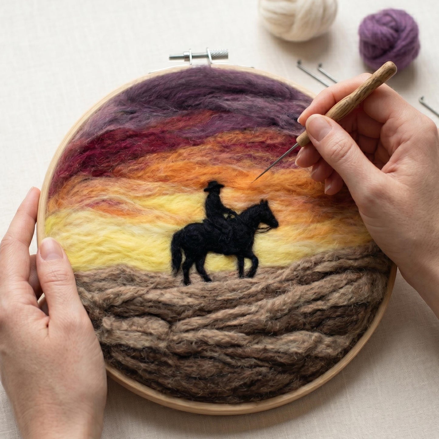 Sunset Cowboy Needle Felting Kit