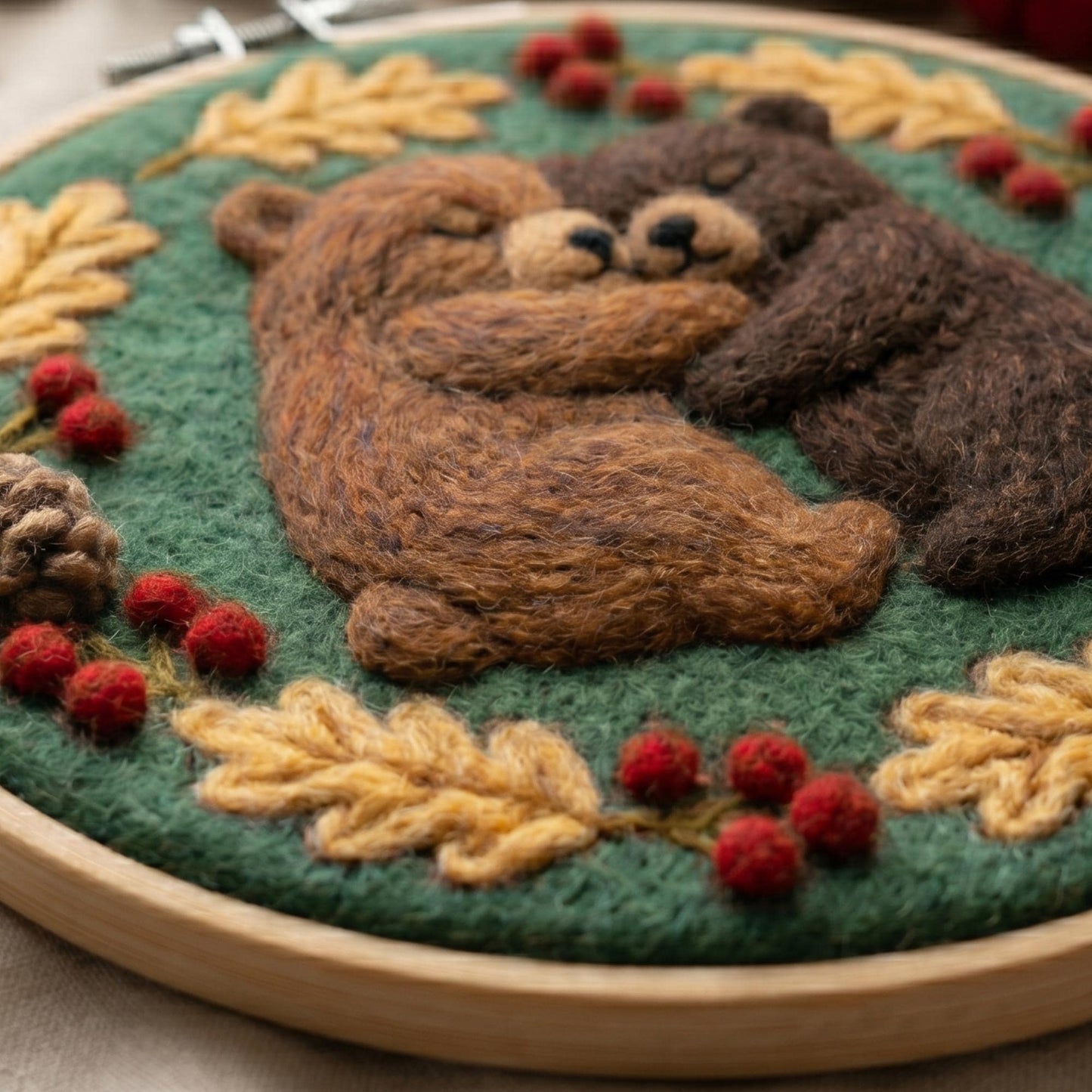 Bear Cubs Needle Felting Kit
