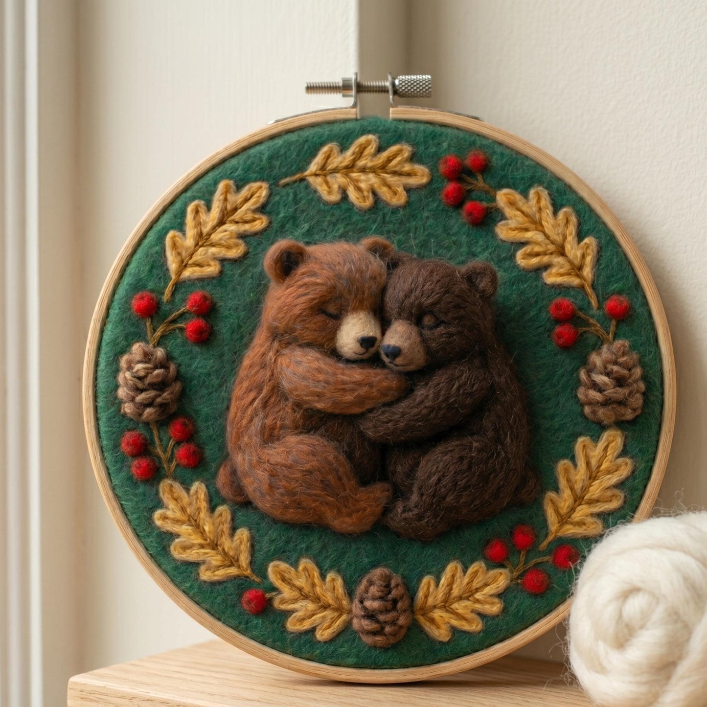 Bear Cubs Needle Felting Kit