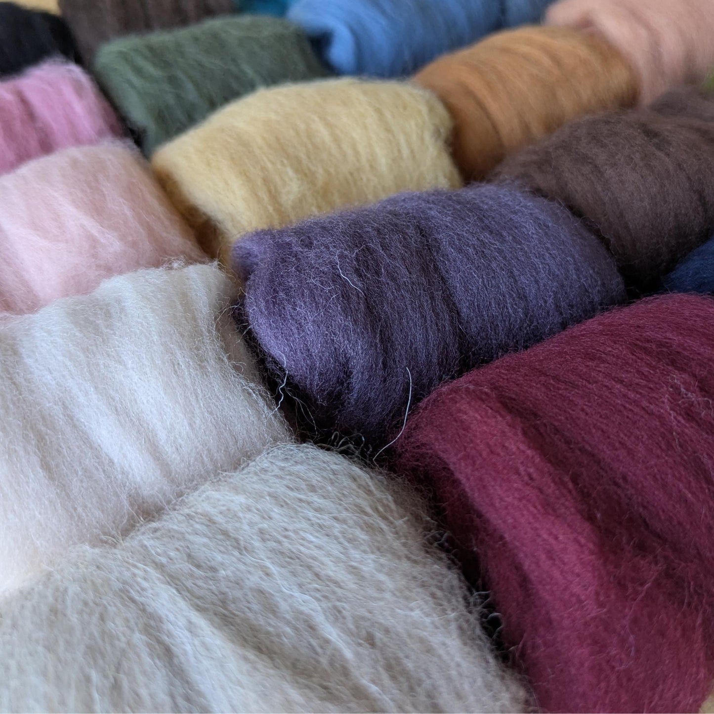 Premium Merino Wool Roving Set – 25 Colors