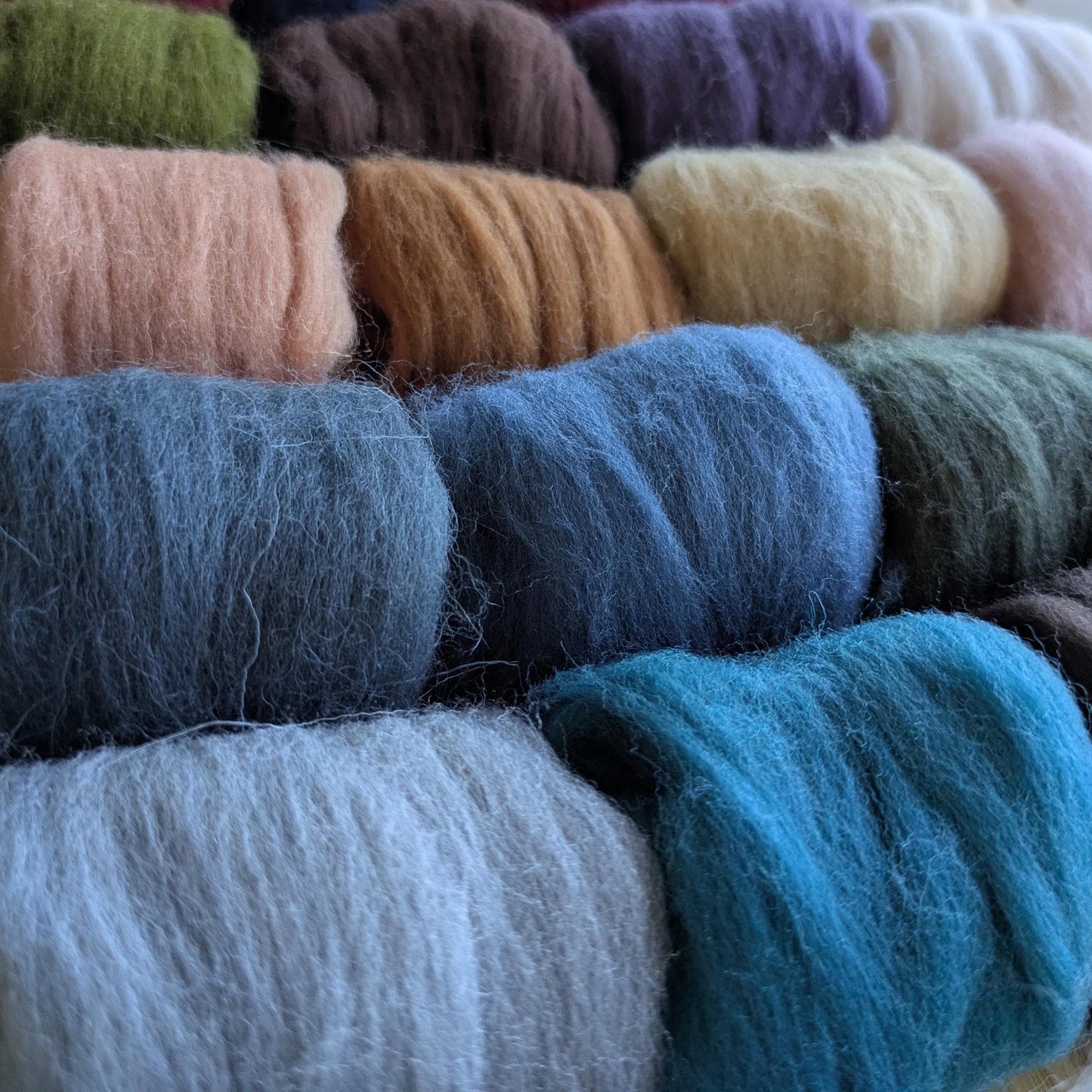 Premium Merino Wool Roving Set – 25 Colors
