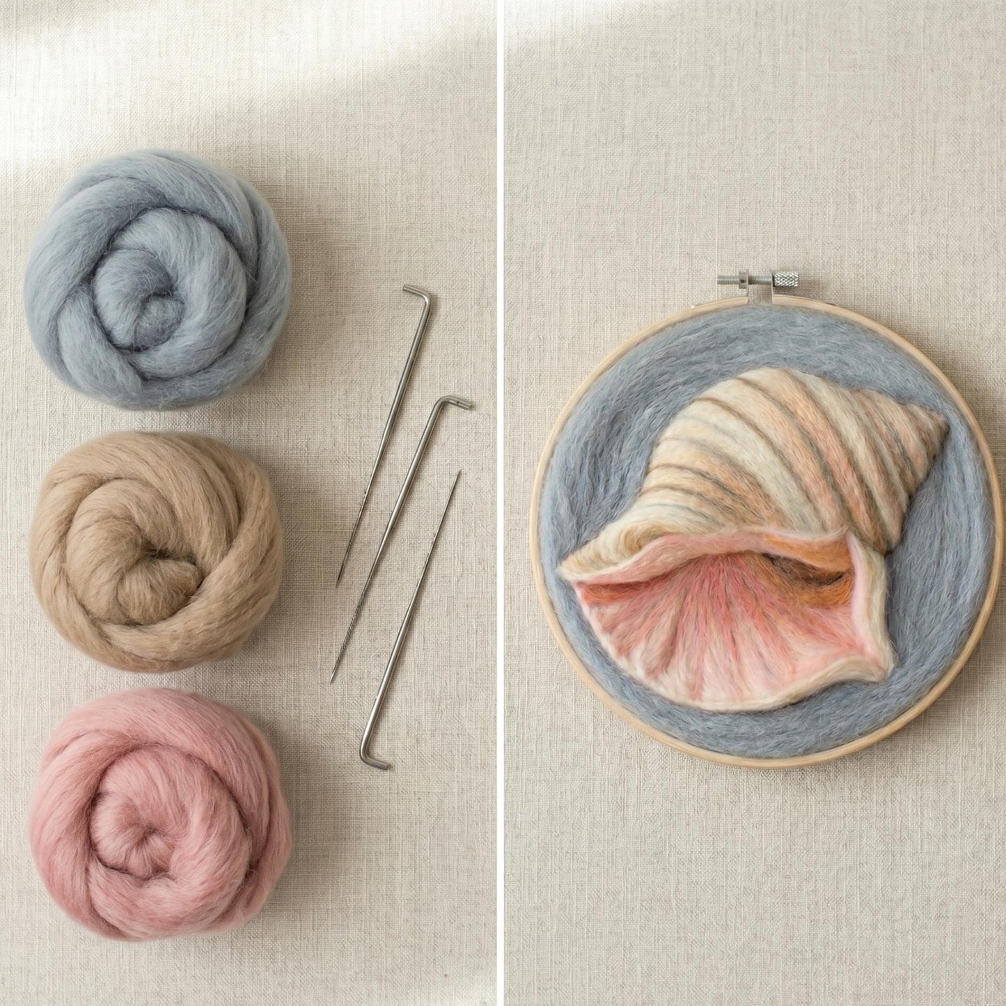 Seashell Needle Felting Kit